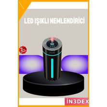 İn3dex Ultrasonik Hava Nemlendirici Aromaterapi LED Atmosfer Işığı USB