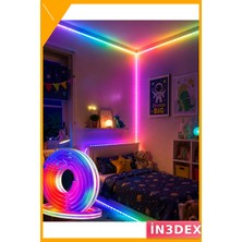 İn3dex Rgb Neon LED Şerit Işık 16 Milyon Renk USB Uzaktan Kumandalı IP67
