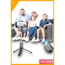 İn3dex Bluetooth Selfie Çubuğu Tripod 680MM Android Ios Uzaktan Kumandalı