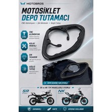 Motobros Motosiklet Depo Tutamacı Motosiklet Depo Üstü Tutamaç Artçı Tutamaç Siyah Cf Moto Sr 250-450 ve Cf Moto Nk