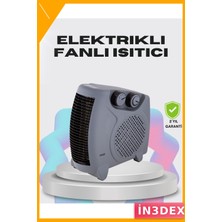 İn3dex Fanlı Isıtıcı Soğuk Hava Üfleme Özellikli Kompakt Elektrikli Soba