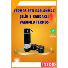 İn3dex 500 ml Isı Korumalı Paslanmaz Çelik Termos Bardak Seti