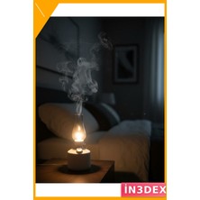 İn3dex LED Işıklı Aroma Difüzör 280 ml USB Şarjlı Retro Nemlendirici