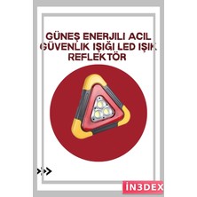 İn3dex Taşınabilir Alüminyum Gövdeli LED Üçgen Acil Işık