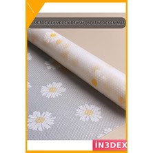 İn3dex Kaymaz Papatya Desenli Dolap Içi Örtü 10 Metre Çok Amaçlı