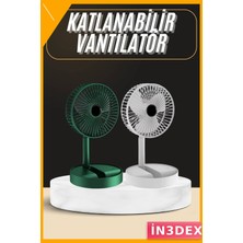 İn3dex Katlanabilir USB Şarjlı Mini Masaüstü Soğutucu Fan Telefon Tutuculu