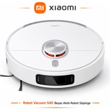 Xiaomi Robot Vacuum S40 Robot Süpürge Mop Kaldırma Özellikli Akıllı Navigasyon Sessiz Çalışma Beyaz Temizlik Robotu