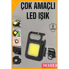İn3dex 800 Lümen Çok Fonksiyonlu LED Kamp Feneri USB Şarjlı
