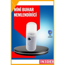 İn3dex Taşınabilir Mini Buhar Nemlendirici Kablosuz Şarjlı Sessiz