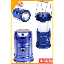 İn3dex Güneş Enerjili Şarj Edilebilir Kamp Feneri USB Işıldak