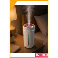 İn3dex LED Işıklı Araç Nemlendirici USB Şarjlı Sessiz Çalışma