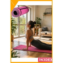 İn3dex 10 mm Kalınlıkta Kaymaz Yoga Matı Çift Taraflı Eva Fitness Matı