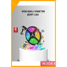 İn3dex Rgb Uzaktan Kumandalı Esnek Şerit LED Işık USB Dekoratif Aydınlatma