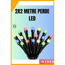 İn3dex LED Perde Işık 8 Mod Pil Çalışan Su Geçirmez Iç Dış Mekan