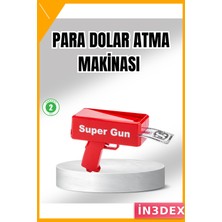 İn3dex Para Saçma Tabancası Yüksek Atış Güçlü Kırmızı Parti Aksesuarı