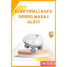 İn3dex Kablosuz Kafa Masaj Aleti 3 Hız Ayarlı Ipx7 Su Geçirmez