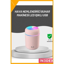 İn3dex Taşınabilir USB Nemlendirici 300ML Otomatik Kapanmalı Arıtılmış Su