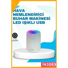 İn3dex Sessiz Masaüstü Nemlendirici 300ML 3 Buhar Modu LED Işıklı