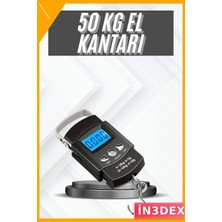 İn3dex Dijital El Kantarı 50KG Hassas Tartı LCD Ekranlı Taşınabilir