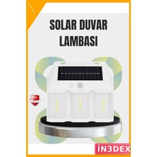 İn3dex Solar Pır Sensörlü Duvar Lambası 4W IP65 3 Mod