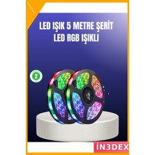 İn3dex Rgb Şerit LED 5 Metre Enerji Tasarruflu Uzaktan Kumandalı