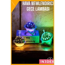 İn3dex USB Projeksiyonlu Hava Nemlendirici Aromaterapi Gece Lambası