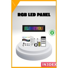 İn3dex Mobil Uyumlu Rgb LED Panel USB Bağlantılı Yazı ve Gıf Destekli Dekoratif Ekran