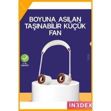 İn3dex Asılabilir Mini Vantilatör USB Şarjlı 3 Hız Kademeli Katlanabilir