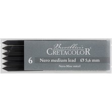 Cretacolor Portmin Kalem Uçları 5,6 mm Nero Medium 6'lı Paket Sarf Malzemeler
