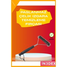 İn3dex Paslanmaz Çelik Telli Mangal Izgara Temizleme Fırçası