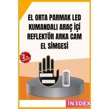 İn3dex LED El Şekilli Park Uyarı Güvenlik Işığı Uzaktan Kumandalı
