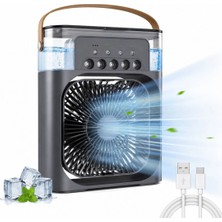 Blue Team Bf-07 Taşınabilir Siyah Masa Üstü Rgb LED Işıklı Soğutucu Buzlu Fan