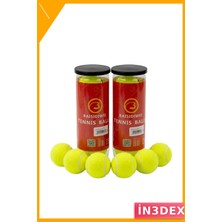 İn3dex Antrenman Tenis Topu Seti 6 Adet Dayanıklı Keçe Kaplama