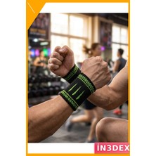 İn3dex Esnek Kompresyonlu Bilek Destek Bandı 2'li Spor ve Günlük Kullanım