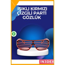 İn3dex LED Işıklı Parti Gözlüğü Renkli Eğlence Aksesuarı