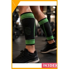 İn3dex Baldır Destek Bandı 2'li Set Kompresyonlu Esnek Spor Koruyucu