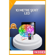 İn3dex Akıllı Bluetooth Şerit LED 10M USB Ses Kontrollü Su Geçirmez