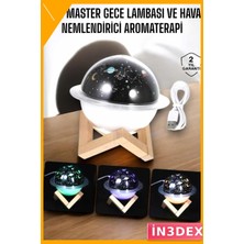 İn3dex USB Projeksiyon Hava Nemlendirici Gece Lambası Aromaterapi
