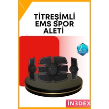 İn3dex Ems Titreşimli Kas Geliştirme Cihazı 6 Mod USB Pil