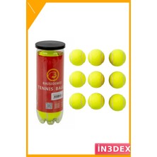 İn3dex 9'lu Tenis Topu Seti Dayanıklı Keçe Kaplama Antrenman ve Maç