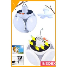 İn3dex 5 Kanatlı Taşınabilir Güneş Enerjili Kamp Lambası USB Şarjlı