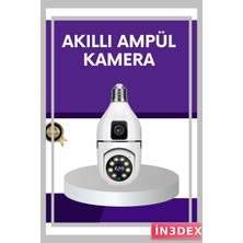 İn3dex 1080P Wifi Ampul Güvenlik Kamerası Gece Görüş ve Uzaktan Erişim