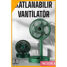 İn3dex Mini Soğutucu Vantilatör Telefon Standlı Şarj Edilebilir 3 Kademeli Fan