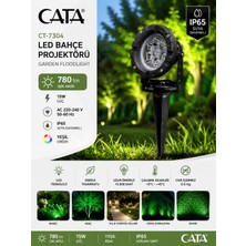 Cata 15W Yeşil LED Bahçe Aydınlatma (Su Geçirmez Dış Mekan Aydınlatma)