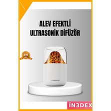 İn3dex Ultrasonik Uçucu Yağ Difüzörü 280ML Sessiz Alev Efektli