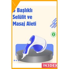 İn3dex Yüksek Titreşimli Elektrikli Masaj Aleti 5 Başlıklı Vücut Şekillendirici