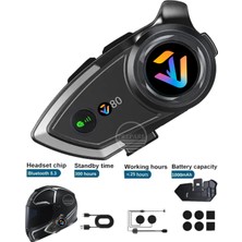 Kask Bluetooth Kulaklık PR80 Bluetooth Motosiklet Kulaklık 5.3 Motosiklet Kulaklık
