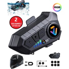 Prepare 300 Mt Su Geçirmez Bluetooth Motosiklet Intercom Kulaklık Y-10PR 2 Eşleşmeli Kask Kulaklık