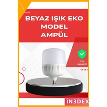 İn3dex Şarjlı LED Ampul 30W E27 Beyaz Işık Acil Aydınlatma