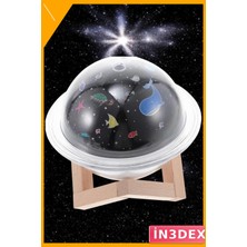 İn3dex USB Projeksiyonlu Hava Nemlendirici Aromaterapi Gece Lambası